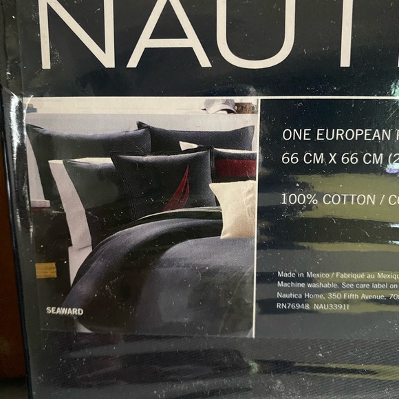 European Nautical dark navy pillow shams - Picture 2 of 5